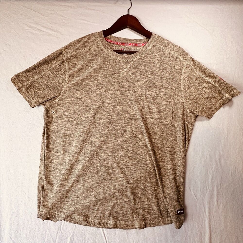 Canada Weather Gear Pocket T Shirt Men’s L Green Stretchy Performance
